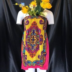 🌈Vintage Tank Top Psychedelic Baby Doll Dress💝